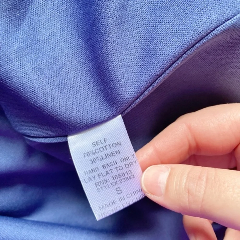 Andree By Unit‎ Embroidered Appliqué Big Bold Floral Shift Dress Linen Blend - Picture 9 of 13